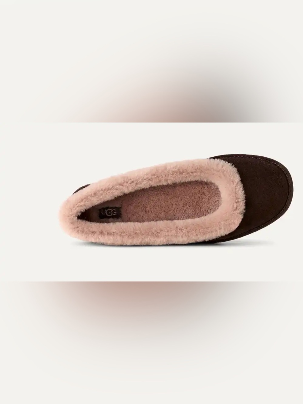 Ugg zora dusted cocoa flats fur lined shoes new msrp $145 sz 7.5m - Picture 4 of 9